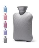ANMIA Extra Large 2L Hot Water Bottle for Pain Relief & Bed Warming - Eco-Friendly Non-Toxic Rubber/Silicone - Grey - Buy Online on GoSupps.com