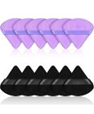 Powderary Tassel Triangle Makeup Puff - 12 Soft Body Face Sponges for Wet & Dry Mineral Powder Application - Black & Purple - Buy Online on GoSupps.com