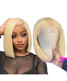 Dorosy 613 Blonde Bob Wig Human Hair 13x4 Lace Front Wig for Black Women | Pre Plucked Short Bob Wig with Baby Hair (8 inch) - Buy Online on GoSupps.com