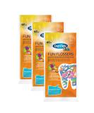 Dentek Fun Fossers Kids Dental Floss Sticks - Tasty Fruit Flavor Non-Slip Handle 3 Pack of 40 Pieces - Ideal for Children - Buy Online on GoSupps.com