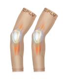 TOFLY Compression Arm Sleeve - 1 Pair, Unisex, 20-30mmHg Graduated Compression for Recovery, Pain Relief, Muscle & Joint Support - Tennis Elbow, Golfers Brace, Edema, Swelling - Size L, Beige - Buy Online on GoSupps.com