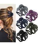 ATODEN Octopus Hair Clip 5 Pcs Large Hair Clips 3.14" Matte Claw Clips for Thick Hair Large Hair Claw Clips for Women Girls Strong Grip Non-slip Jaw Clips for Thick Hair Medium Hair Clips Hair Clamps Hair Accessories Black, blue, green, grey, purple - Buy Online on GoSupps.com