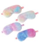 4 Pieces Rainbow Plush Eye Masks for Kids & Women - Soft Sleeping Eye Covers with Elastic Strap & Silky Back - Buy Online on GoSupps.com