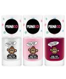 Shop Minico Premium Kinder Nail Polish Set - 3 Pack Glitter Pink & Rose - Removable Vegan Child-Friendly & Dermatologically Tested - Buy Online on GoSupps.com
