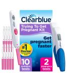 Clearblue Pregnancy Test with Weeks Indicator & Ovulation Test Kit - 2 Digital Tests & Digital Holder - 10 Tests - Proven to Help You Get Pregnant - Trusted by Clearblue - 10 Count Pack - Buy Online on GoSupps.com