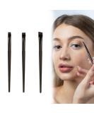 3Pcs Eyebrow Eyeliner Brush Set - Precision Eye Brow Makeup Brushes for Eyeshadow, Eyebrows, and Eyeliner - Buy Online on GoSupps.com