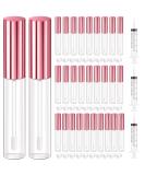 30 Pcs Clear Lip Gloss Tube Containers Bulk with Rubber Insert - 10ml Empty Pink Lip Oil Tubes for DIY Makeup and Homemade Lip Balm - Buy Online on GoSupps.com
