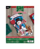Bucilla Felt Applique Stocking Kit - 18-Inch Santa Stop Here - Buy Online on GoSupps.com