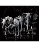 Royal Brush Silver Foil Engraving Art Kit 8x10 - Elephant Herd - Buy Online on GoSupps.com
