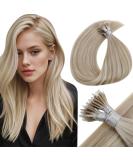 LAAVOO Remy Nano Ring Hair Extensions - 50cm Cold Fusion Ash Blonde #P18/613 50 Strands 1g/S Real Human Hair - Shop Now! - Buy Online on GoSupps.com