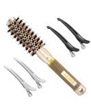 AIMIKE Round Brush - Nano Ceramic & Ionic Hair Brush with Boar Bristles for Blow Drying & Styling, Includes 4 Free Clips (2 Inch, 1 Inch) - Buy Online on GoSupps.com