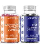 Magnesium & Iron Vegan Gummies - 60 Count Each - Buy Online on GoSupps.com