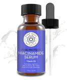 Pure Body Naturals Vitamin B3 Niacinamide Serum - Super Hydrating Moisturizer for Youthful Skin | Pore Reducing Facial Lotion with Natural Ingredients - Buy Online on GoSupps.com