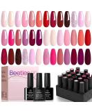 Beetles Gel Nail Polishes 20-Piece Pink Generation Starter Kit with Top Coat, Base Coat, Glitter Colors - DIY Nail Art Set for Women - Buy Online on GoSupps.com