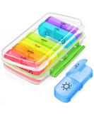 AUVON Weekly Pill Organizer AM PM - Moisture-Proof 7 Day Portable Pill Box for Vitamins & Medication - Buy Online on GoSupps.com