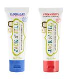 Jack N' Jill Natural Kids Toothpaste - Strawberry & Bubble Gum 2 Pack - Organic, Gluten Free, Vegan, BPA Free - Fun Toothbrushing for Kids - Buy Online on GoSupps.com