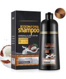 3-in-1 Coconut Hair Color Shampoo for Gray Coverage - Natural Light Brown Hair Dye (16.9 Fl Oz) - Buy Online on GoSupps.com
