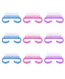 9-Part Handle Nail Brush - Plastic Hand Scrubber & Beauty Brush for Nails & Pet Teeth Cleaning - Buy Online on GoSupps.com
