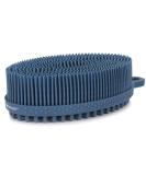 Fastech Silicone Double-Sided Body Brush - Deep Cleaning Gentle Peeling & Massage for All Skin Types | Hygienic Marine Blue Shower Brush - Buy Online on GoSupps.com