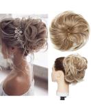 Tousled Updo Messy Bun Hair Extension Ponytail - Sandy Brown to Bleach Blonde - Buy Online on GoSupps.com