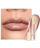 Oulac Lip Gloss Shiny - 3D Moisture Liquid Lipstick | Transparent Glitter with Rose Damascena | Nourishing Lip Care for Dry Lips (Nude Love 09) - 4.5ml - Buy Online on GoSupps.com