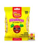 Vero Pica Fresa - Strawberry Chewy Gummy Candy - 100 Individually Wrapped Mexican Treats - Perfect for Pi atas & Halloween - Buy Online on GoSupps.com