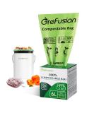 GREFUSION BIOM TOPE 6 liter x 150 compostable organic garbage bag 6L/10L/30L degradable compost bag 6 liter flat top 150 pieces (1 Pack) - Buy Online on GoSupps.com