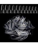 Noverlife 1100PCS C Curved Long Almond False Nail Tips - Half Cover Manicure Acrylic Fake Nails for Nail Salon & Home DIY Nail Art - Clear - Buy Online on GoSupps.com