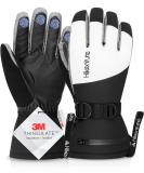 Hikenture Waterproof Insulated Ski Gloves - Men Women Snowboard Gloves for Extreme Cold Weather - Large Grey - Buy Online on GoSupps.com