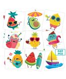 240 Pcs Summer Fruit Temporary Tattoos for Kids  Safety Waterproof Bulk Tattoos Stickers  Hawaiian Themed Tattoos Toys  Best Choice for Summer Party and Goody Bag Stuffers  60 Different Designs Pineapple Watermelon Cocon... - Buy Online on GoSupps.com