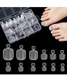 Buy Tomicca 120-Piece Transparent False Toenails Kit | 12 Sizes Full Cover Acrylic Toenails for Women - Perfect for DIY Nail Art - Buy Online on GoSupps.com