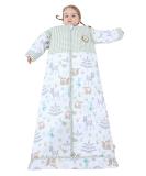 Chilsuessy Toddler Sleeping Bag 2.5 Tog/Dream Forest 120cm - Winter Wearable Blanket for Kids, Adjustable Length, Removable Sleeves - Boys Girls 3-6 Years - Buy Online on GoSupps.com