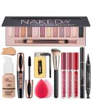 All-in-One Makeup Kit for Women & Teens | 12-Color Eyeshadow Palette Foundation Lipstick Set Eyebrow Soap & More | Perfect Gift Set - Buy Online on GoSupps.com