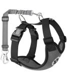 Slowton Dog Harness with Seat Belt for Car - Breathable Design XXS Gray Includes 2 Carabiner Hooks - Safe Travel for Small Dogs - Buy Online on GoSupps.com