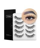 False Eyelashes Wispy Natural Look Lashes 5 Pairs Soft Faux Mink Lashes 3D 6D Volume Fluffy Frihappy Fake Eyelashes Packs DW6 DW6-Sexy - Buy Online on GoSupps.com