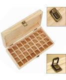 Essential Oil Storage Container - Wooden Box for 5ml/15ml Bottles | 32 Compartments for Aromatic Oils & Nail Polish - Buy Online on GoSupps.com