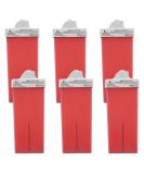 Dermawax 6x 100ml Pink Roll-On Warm Wax Cartridges for Hair Removal Perfect for Upper Lip & Eyebrow Waxing | International Shipping Available - Buy Online on GoSupps.com