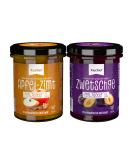 Xucker Fruit Spread Apple Cinnamon & Plum - Vegan Sugar-Reduced 74% Fruit Content | 2 x 220g - Buy Online on GoSupps.com