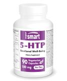 Supersmart 5-HTP 100mg - Natural Energy Pills Non-GMO & Gluten Free 90 Vegetarian Capsules for Enhanced Mood & Well-Being - Buy Online on GoSupps.com