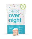 Oats Overnight Birthday Cake Shake - High Protein, Low Sugar, Gluten Free, Non GMO Oatmeal - 8 Pack 2.7 oz Meals - Buy Online on GoSupps.com