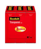 Scotch Transparent Tape 3/4 in x 1000 in 3 Boxes/Pack (600K3) - Buy Online on GoSupps.com
