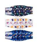 Cuteebone Male Washable Dog Diapers - 3 Pack Reusable Belly Bands with Flexible Velcro | High-Suction Dog Wraps | Krocodil Dinosaur & Rocket Designs | Size L (43-53.5cm) - Buy Online on GoSupps.com