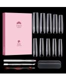 500pcs FITDON XXL Long Square Nail Tips | Extra Long Clear Press on Nails for Salons and DIY Nail Art - Buy Online on GoSupps.com