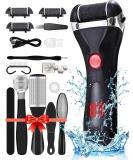 Jooayou Electric Foot File for Hard Skin - Rechargeable Callus Remover with 3 Rollers & 10-in-1 Foot Scraper Set - Buy Online on GoSupps.com