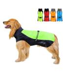 Zunea Waterproof Raincoat for Large Dogs | Reflective Windproof Rain Jacket with Mesh Lining Ideal for Outdoor Hiking & Wet Days | Green 3XL - Buy Online on GoSupps.com