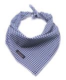 Aring Cotton Plaid Dog Bandana | Triangle Neck Scarf for Small & Large Dogs & Cats - Marine Blue - Buy Online on GoSupps.com