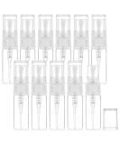BENECREAT 40 pieces 3 ml of mini spray bottle with a fine fog transparent glass travel empty empty perfumable refillable sample bottle with plastic lid for perfume fragrance make-up tool 3ML clear cap - Buy Online on GoSupps.com