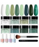 Dipping Powder Nails Set | Aokitec 14pcs Starter Kit - 8 Colors Glitter Acrylic Nail Powder for DIY Manicure & Salon Quality - Buy Online on GoSupps.com