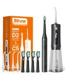 Bitvae Mouth Shower & Electric Toothbrush Combo - 3 Modes 5 Pressure Levels Wireless 4 Heads & Tips - Elegant Black - Buy Online on GoSupps.com