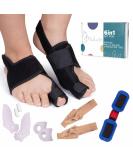 HALUTO 6-in-1 Hallux Valgus Correction Set | Bunion Splint Toe Separator & Socks for Effective Relief - Buy Online on GoSupps.com